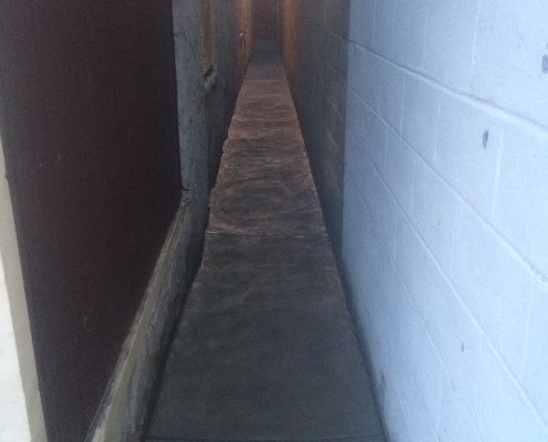 Concrete finished in alley way Alley in Philadelphia with concrete finished