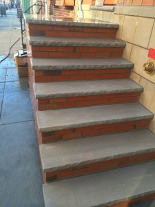 Brick and Limestone Steps