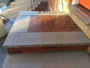 Custom brick steps landing