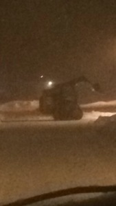 Skid steer removing snow in Philadelphia